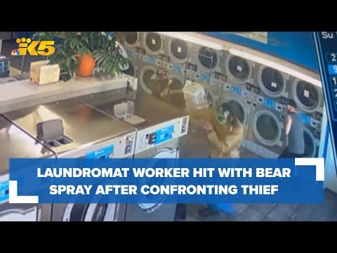 Employee of Tacoma laundromat sprayed with bear mace after confronting man about stealing