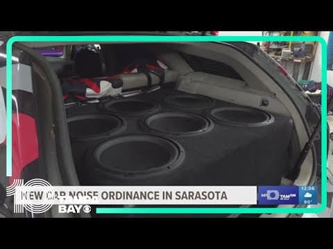 Sarasota city leaders vote for stricter car noise ordinance