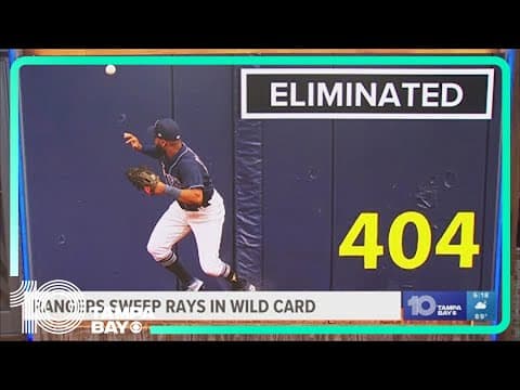 Rangers beat Rays 7-1 for Wild Card Series sweep