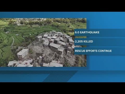Death toll from major earthquake in Afghanistan grows to more than 2,000