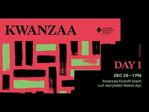 WATCH: Kwanzaa Celebration with Mama Ayo