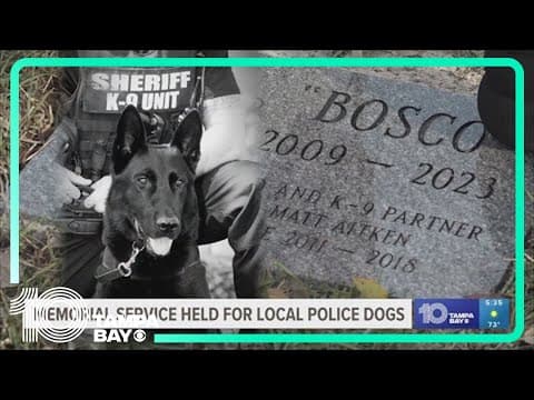 Memorial service held for fallen K-9 officers across the Tampa Bay area