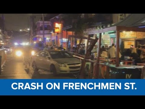 Car crashes into parklet on Frenchmen Street, raising safety concerns