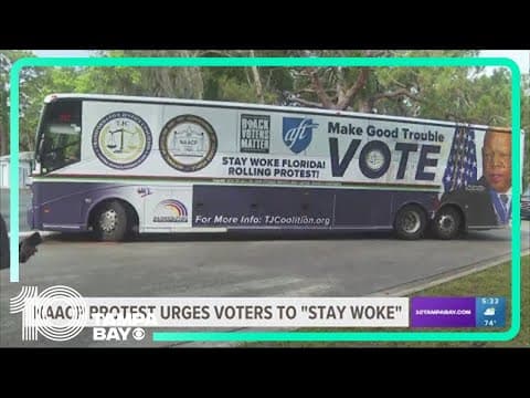 Community welcomes 'Stay Woke, Vote' rolling protest into Sarasota