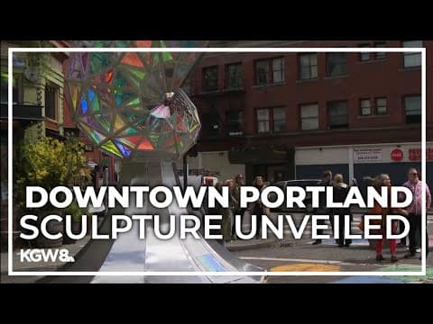 Sculpture unveiled at Pride Plaza in downtown Portland