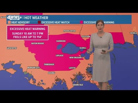 New Orleans Weather: Excessive heat warning and tracking Beryl