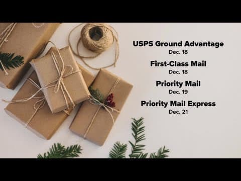 USPS releases holiday shipping deadlines