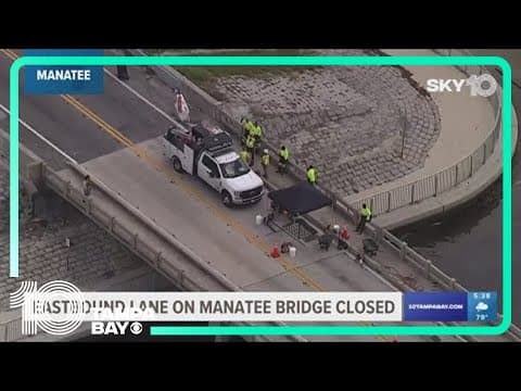 Anna Maria Island Bridge down to one lane due to hole in the road