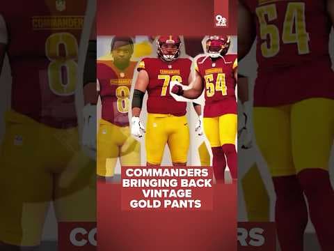 Commanders bringing back vintage gold pants look