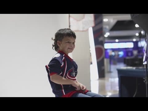 'Hockey fights cancer': 6-year-old rings bell at Blue Jackets game after finishing cancer treatment