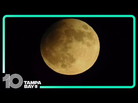 Full supermoon rises over California's Coachella Valley