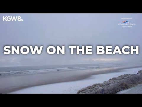 Time-lapse video: Snow falls in Lincoln City on the Oregon Coast