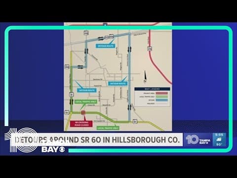 Drivers to see detours around SR 60 in Hillsborough County