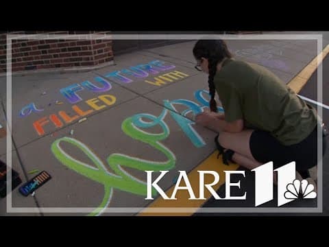 Chalk art adorns Annunciation School for students' return