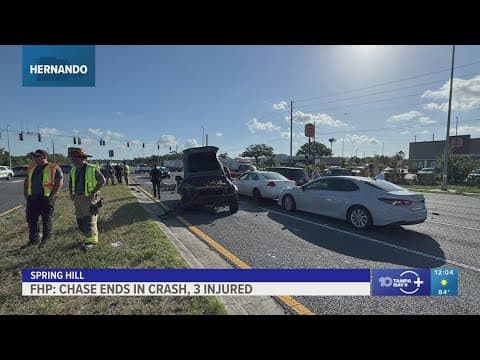 Deputies: Pursuit leads to multi-vehicle crash on US-19 in Hernando County