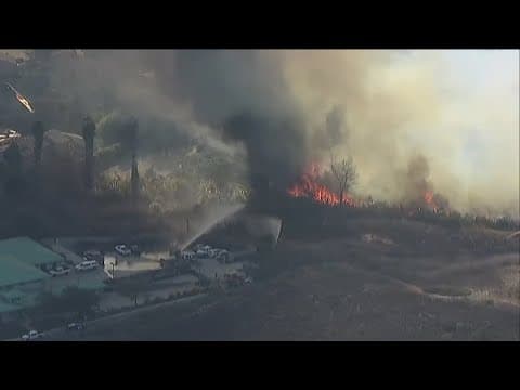 Crews extinguish brush fire in Poway after evacuation orders issued
