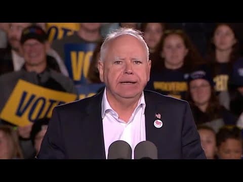 Tim Walz full speech at campaign event in Ann Arbor, MI (Oct. 28, 2024)
