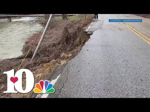 TDOT crews work to repair State Route 116 after landslide