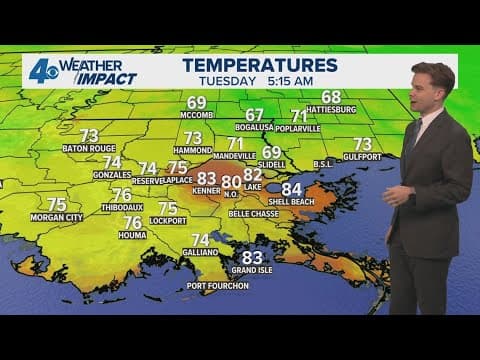 New Orleans Weather: Less humid and no tropical threats to end August