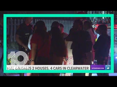 2 Clearwater homes, 4 cars damaged in fire, authorities say