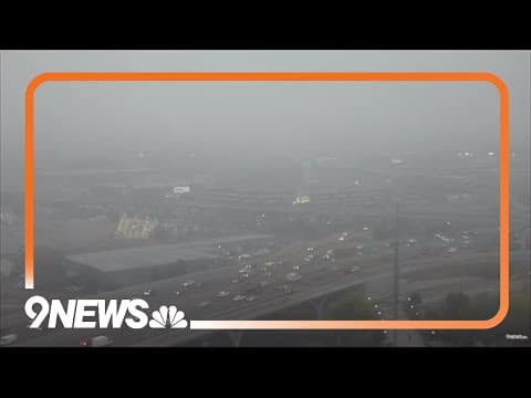Fog blankets Mile High City as cold front moves through Colorado