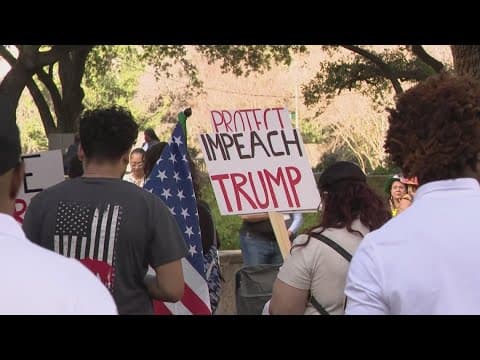 Houston leaders, organizations gather to protest against President Trump