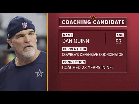Dan Quinn named new head coach of Washington Commanders
