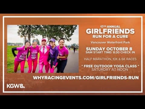 The 'Girlfriends Run' event hosts a free yoga class on the Vancouver Waterfront