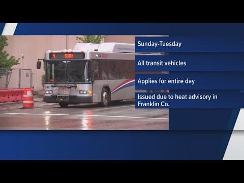 COTA suspending fares for several days due to Heat Advisory in Franklin County