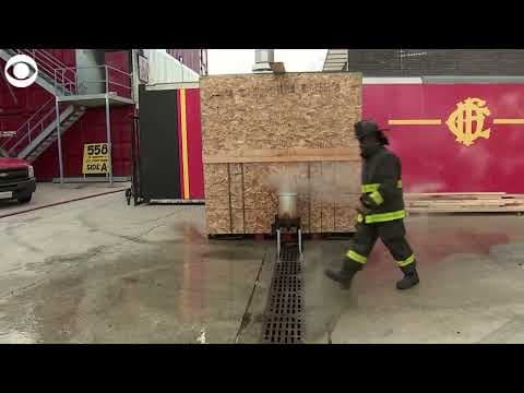 Firefighters demonstrate dangers of frying a turkey for Thanksgiving