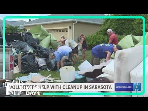 Volunteers help with cleanup in Sarasota after Hurricane Debby