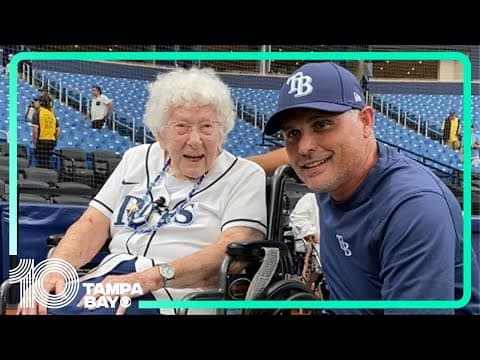 Agnes may be the longest-living Tampa Bay Rays fan. She just went to her first game at 106 years old