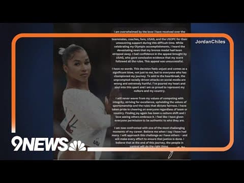 Olympic gymnast Jordan Chiles breaks silence after being stripped of bronze medal
