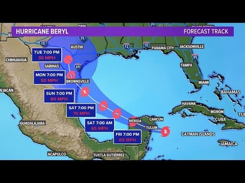LIVE RADAR: Hurricane Beryl makes landfall on Mexico's Yucatan Peninsula as Category 2