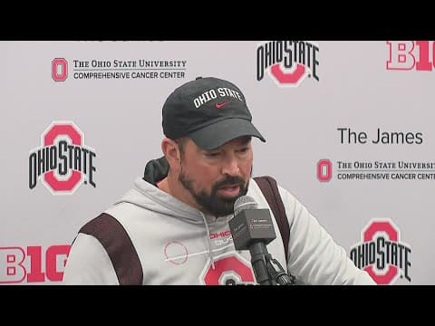 Ohio State head coach Ryan Day discusses start of spring football