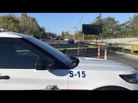 Columbus police officer injured after being hit by equipment on city's west side