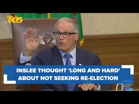 Gov. Inslee won't seek reelection