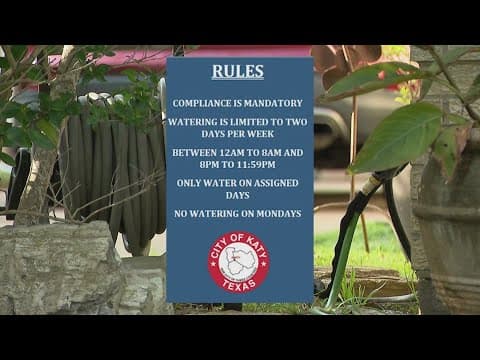 Katy now has mandatory water restrictions and those who violate may face a steep fine