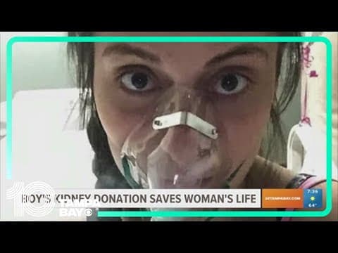 Boy's kidney donation saves woman's life