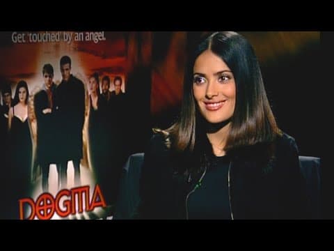 Salma Hayek defends Dogma and its bold voice on faith and humor (1999)