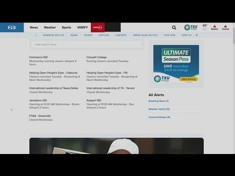 Several North Texas school districts cancel, delay class due to weather