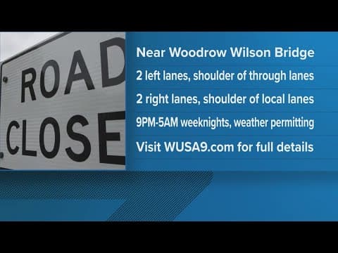 Capital Beltway closures starts Monday night