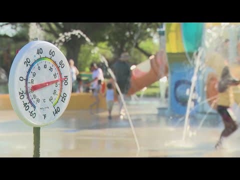 Families turn to splash pads to help keep cool amid Heat Advisory in the Houston area