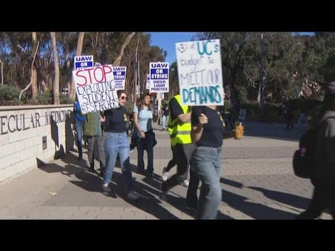 Thousands of UC workers strike at UC campuses
