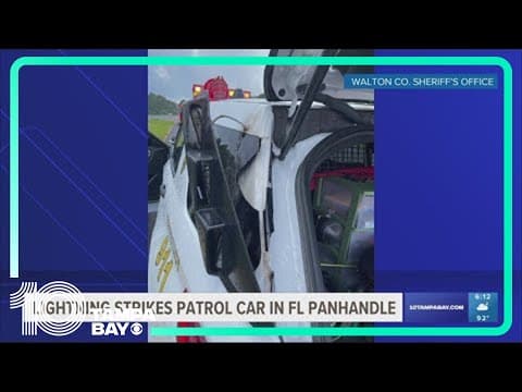 Lightning strikes patrol car, injures Florida deputy