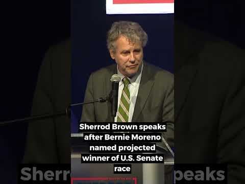 Sherrod Brown speaks after Bernie Moreno named projected winner of US Senate race #shorts
