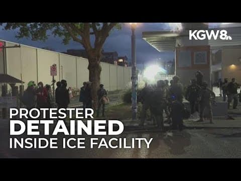 Person detained after putting flyer on Portland ICE building