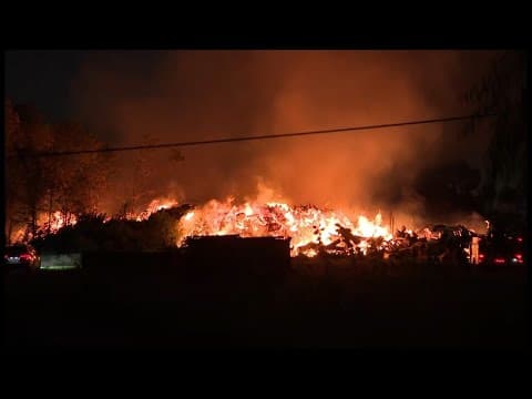 What is burning in Spring Branch area?