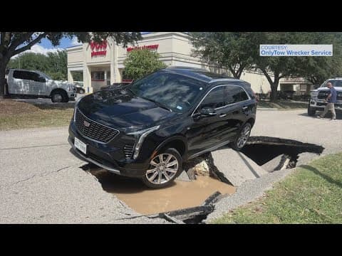 Sinkhole opens up under driver in NW Houston