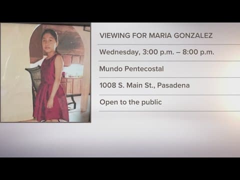 Public viewing to be held for 11-year-old Maria Gonzalez